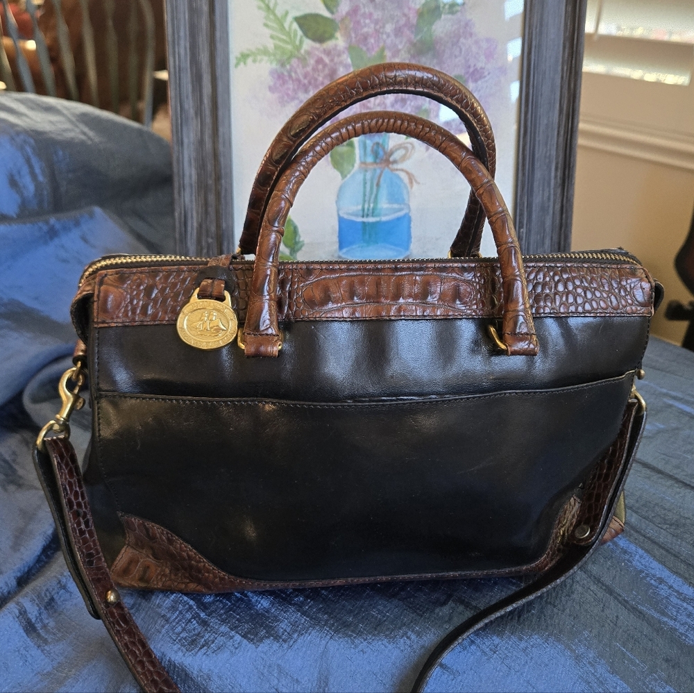 Brahmin Crandall Tuscan Leather Satchel - EUC